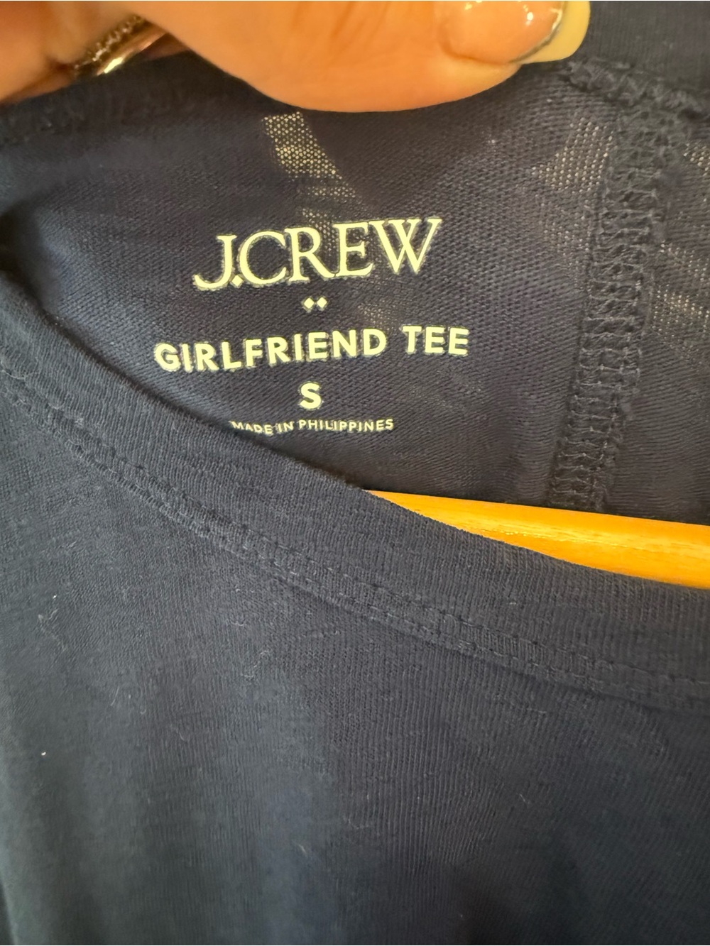 J. Crew NWT Navy Blue Crewneck Girlfriend Tee T-Shirt S - Picture 3 of 5